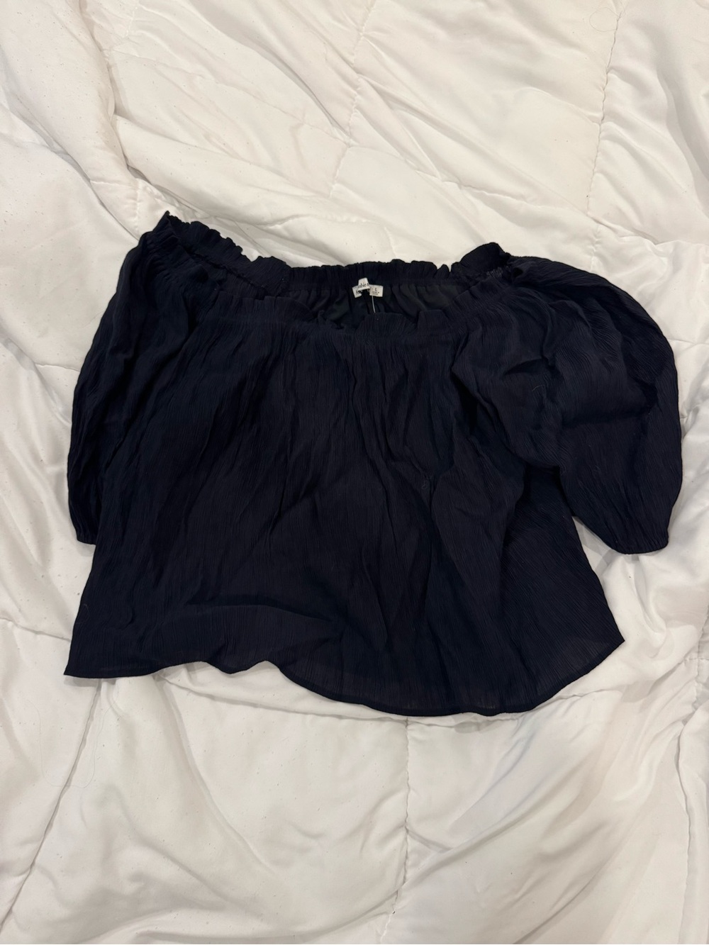 Abercrombie & Fitch Black Off-Shoulder Blouse
